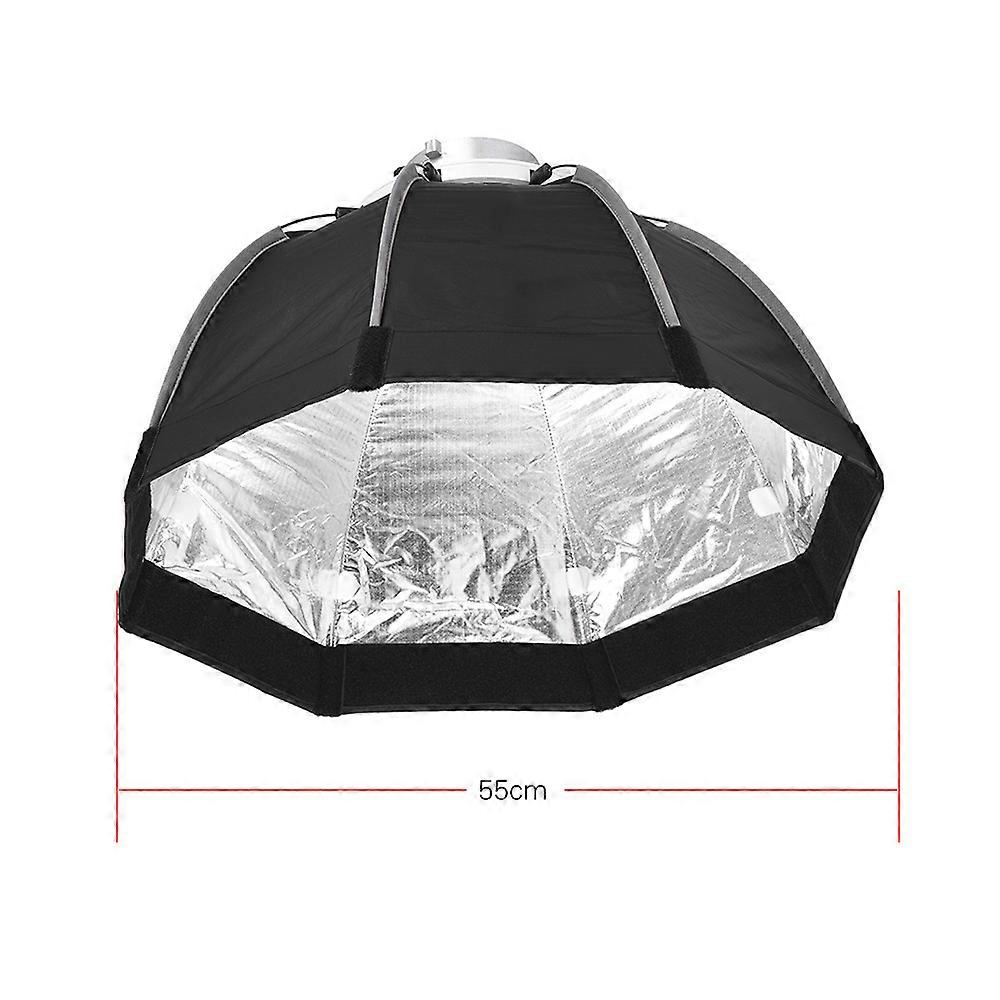 55cm Foldable 8-Pole Octagon Softbox with Soft Cloth Carrying Bag Bowens Mount for Studio Strobe Flash Light