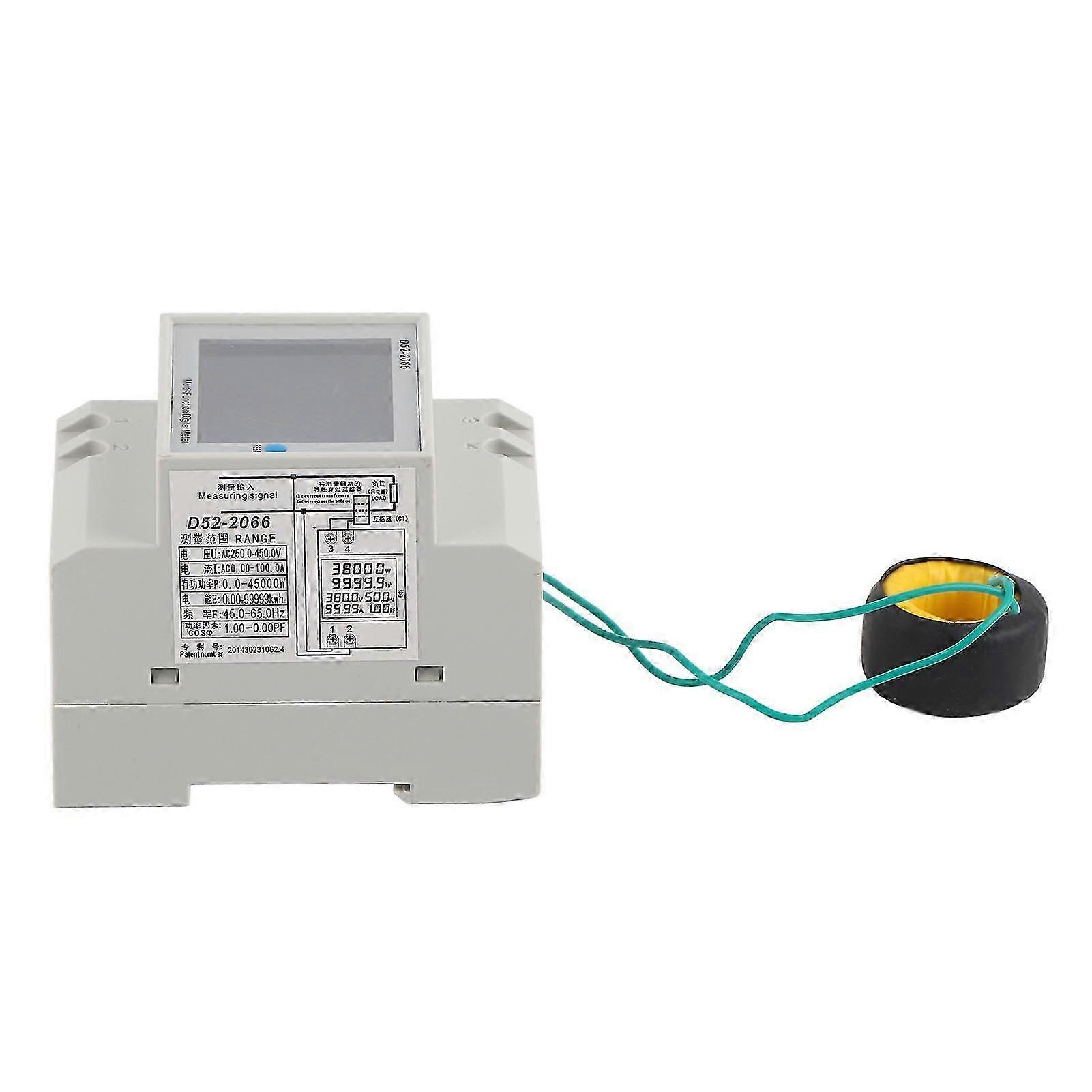 Wechselspannung Strom Leistungsmesser Schiene Typ Monitor LCD Amperemeter Voltmeter Multimeter D52?2066 250?450V 0?30000W