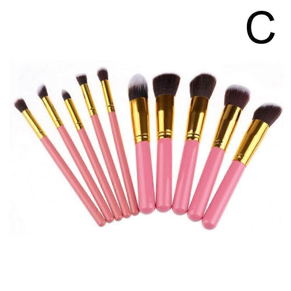 Powder rod gold whitening (C) $ 10 makeup brush set 5 large and 5 small makeup brushes portable beauty tool set in stock