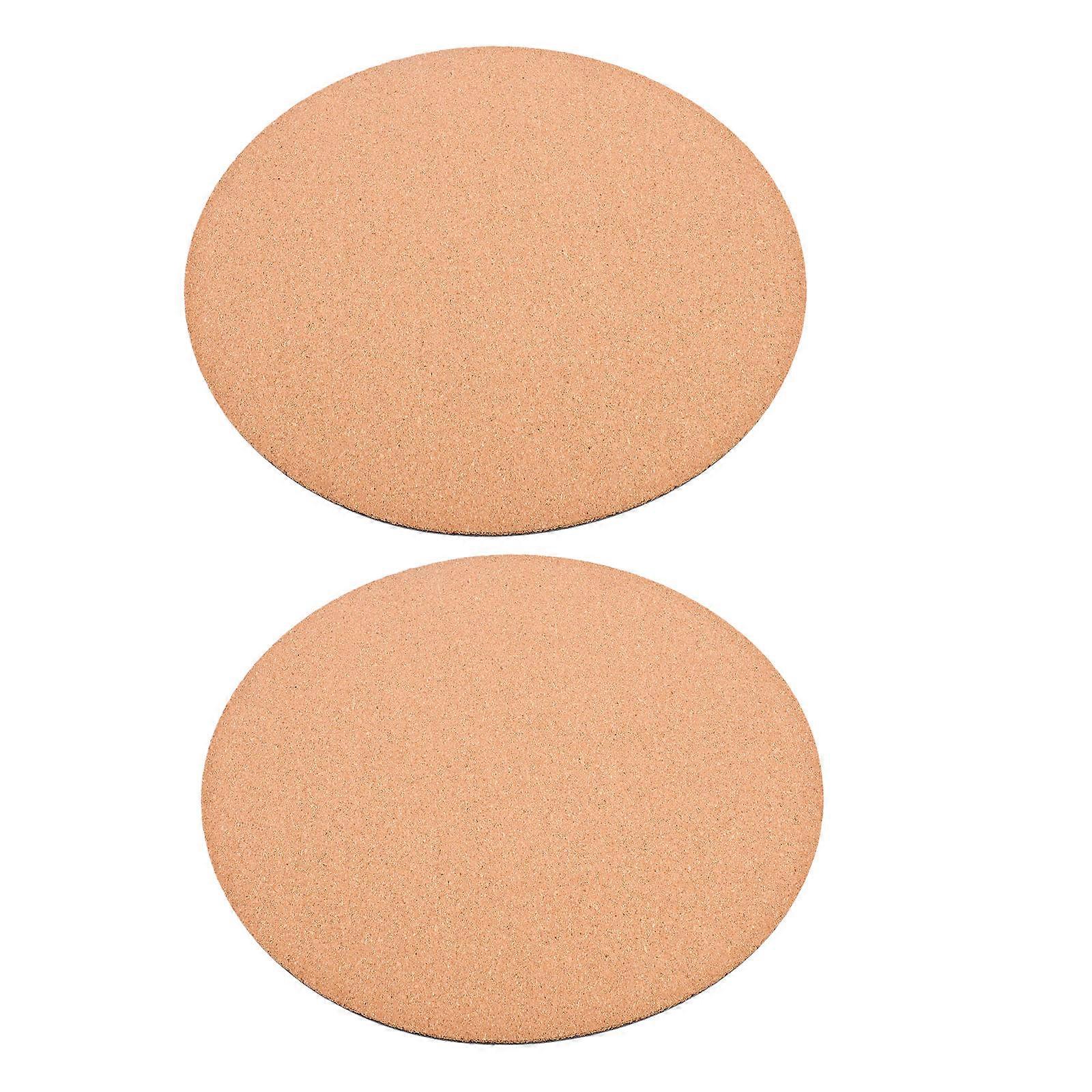 2pcs Cork Plant Coasters Recyclable Pads for Flowerpots, Bonsai & Home Decor Easy to Store & Protects Pots
