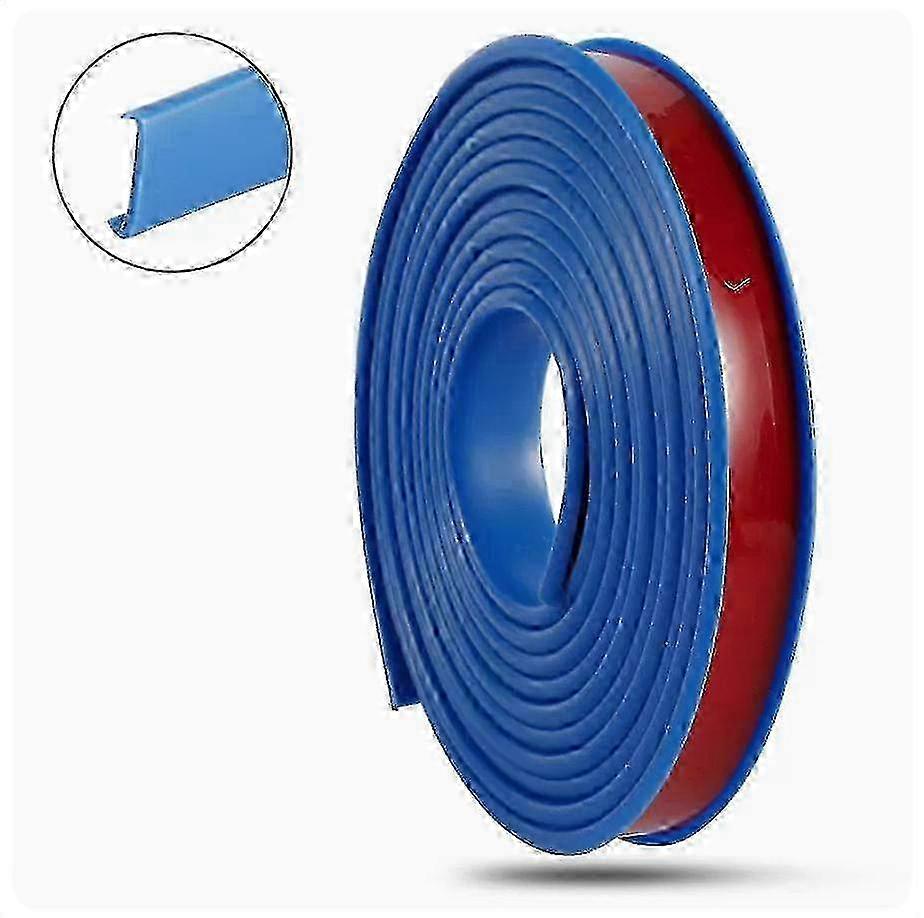 2m U-Shape Self-Adhesive Edge Banding, Flexible Furniture Edge Protector for Cabinet Repair - Blue