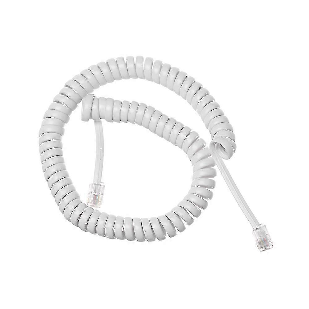2m/3m Straight Telephone Cord with 4P4C Connector Spiral Handset Cable