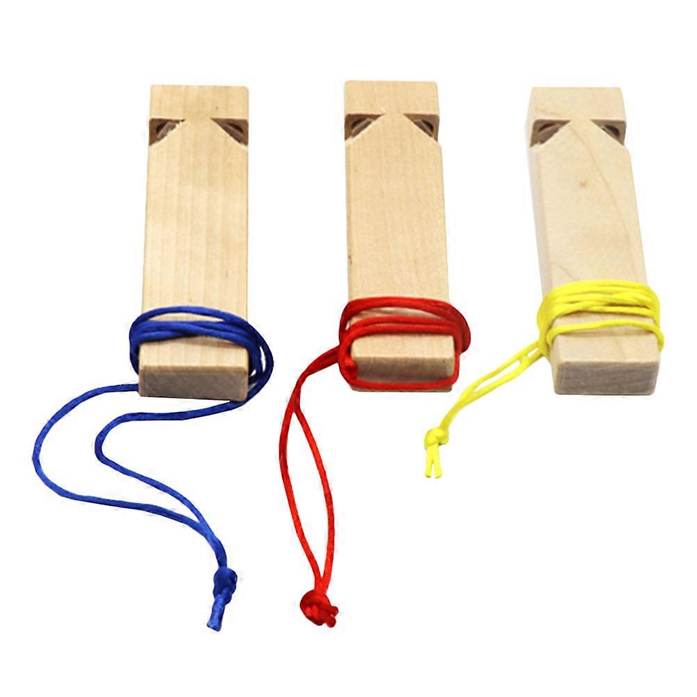 Wooden Train Whistles 3pcs DIY Musical Wood Whistle for Birthday & Christmas Party Favors Encourages Imaginative Play & Train Sound Fun Random