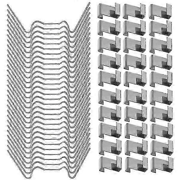 100 قطعة الفولاذ المقاوم للصدأ الدفيئة الزجاج المشابك لنظام التشغيل Windows