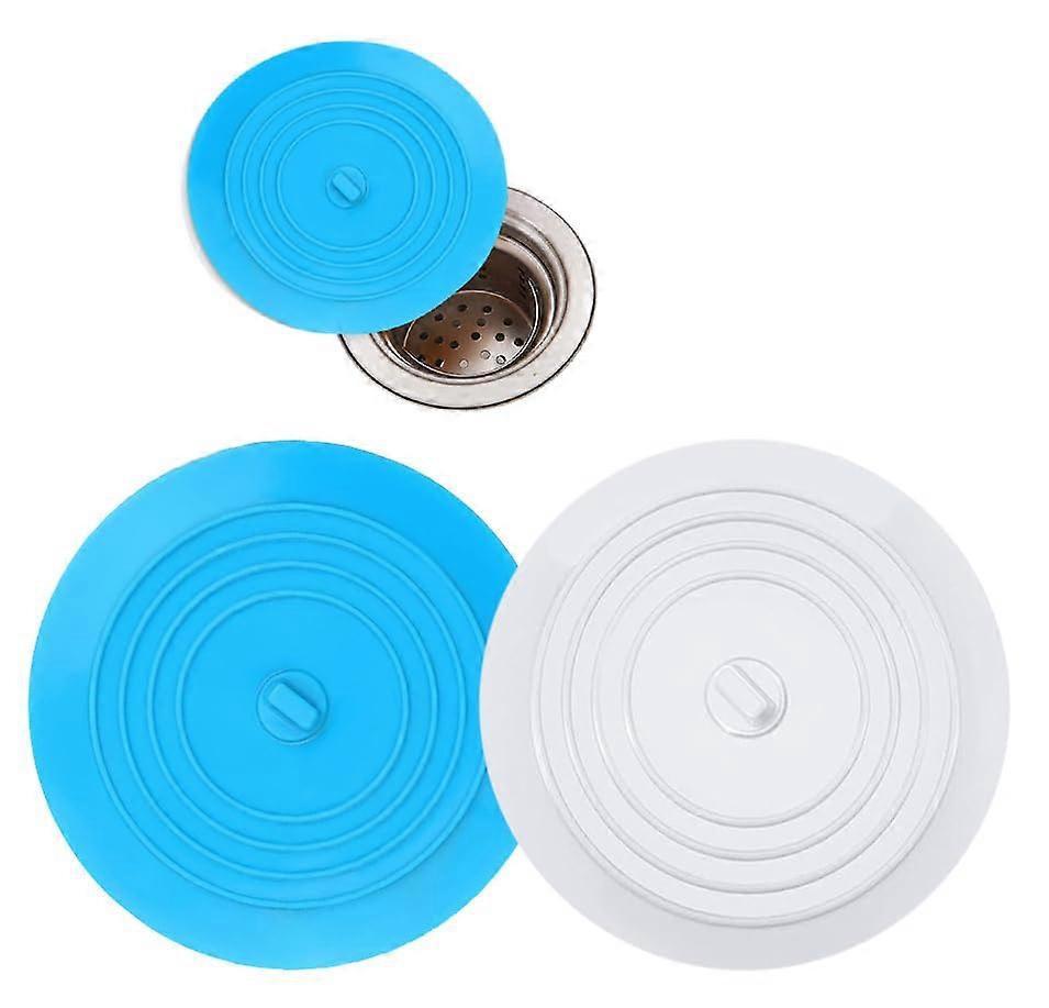 Universal Plug for Sink, Pack of 2, Silicone Plug, Suitable for All Drain Pipes (15 cm)