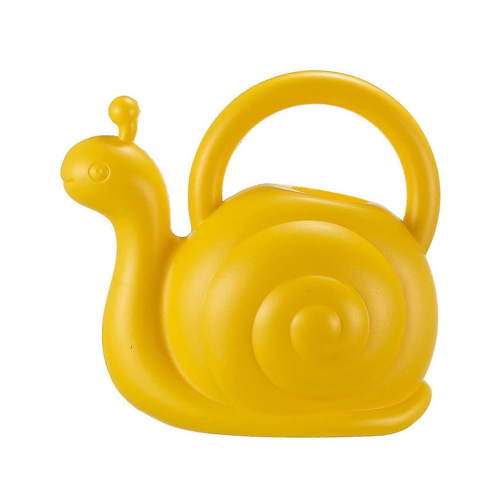 Yellow Snail Watering Can, 1 Litre Elephant Shape Watering Can Pot Plastic Cute Animal Watering Cans for Flowers Plants Succulents Pot