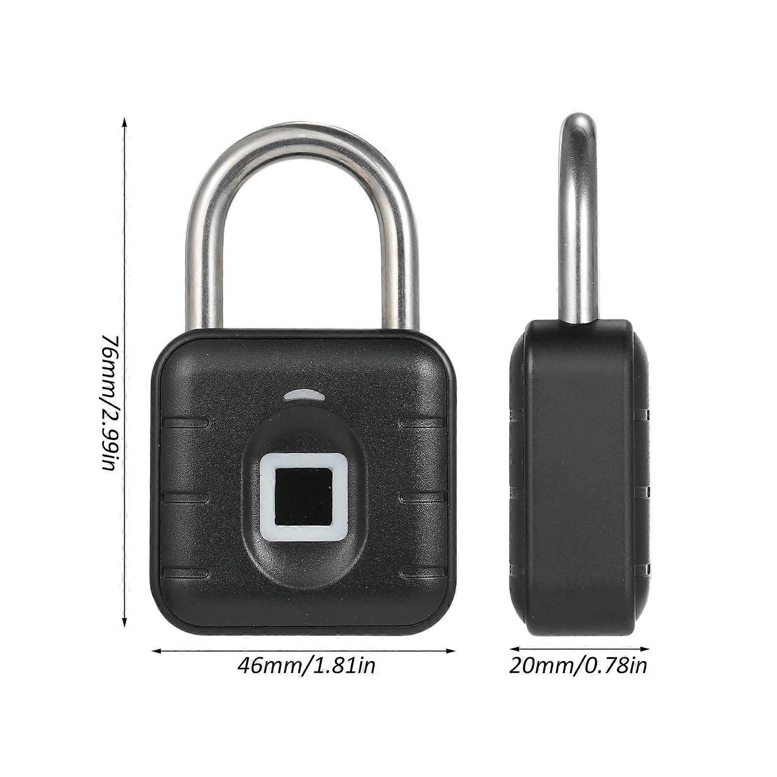 Fingerprint Padlock BT Lock Smart Padlock with APP Control 10 Groups Fingerprint Anti Theft Security Keyless Electronic Lock Outdoor Waterproof Suita
