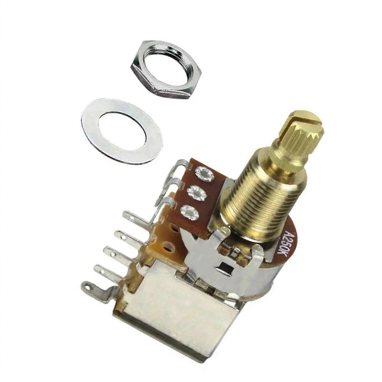 Gitarren Kupfer Potentiometer 250K Mit Langer Geteilter Welle Für E-Gitarre Bass Zubehör A250K