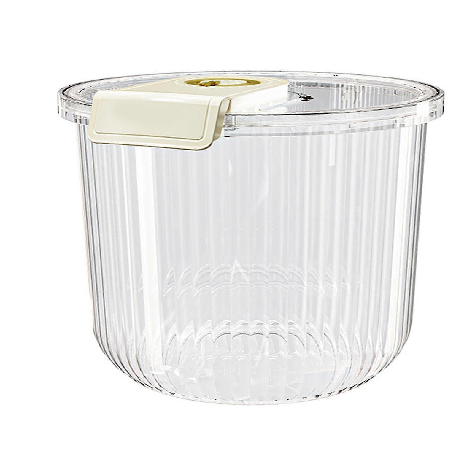 Clear Rice Storage Container with Airtight Seal, Durable Kitchen Organizer, Includes Rice Scoop, 5L Capacity (Model dq70ZD-11)