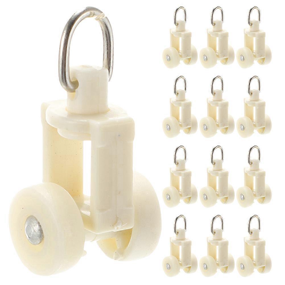 40pcs Ceiling Mount Curtain Track Gliders Durable Plastic for Window Drapes, Room Dividers & Shower Curtains