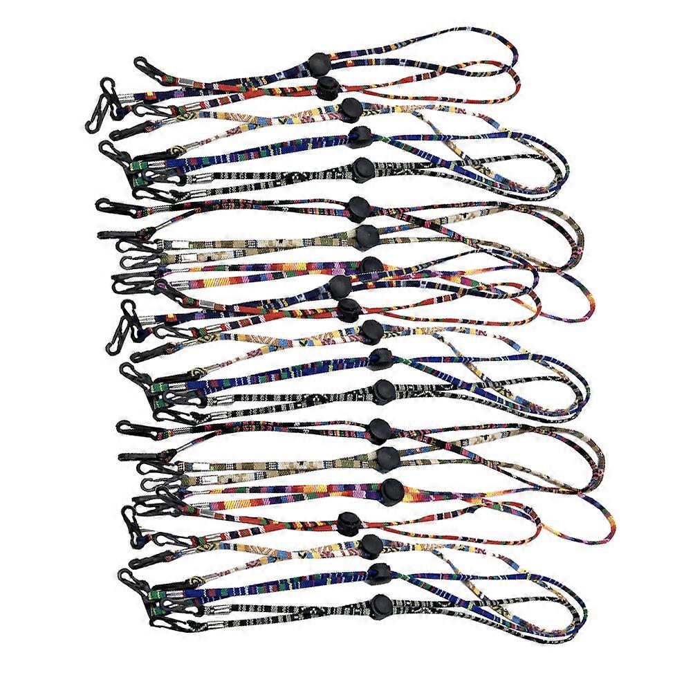 20pcs Adjustable Ethnic Eyewear Retainer Chains, Decorative Eyeglass Strap Holders for Adults, Assorted Colors to Prevent Loss and Damage