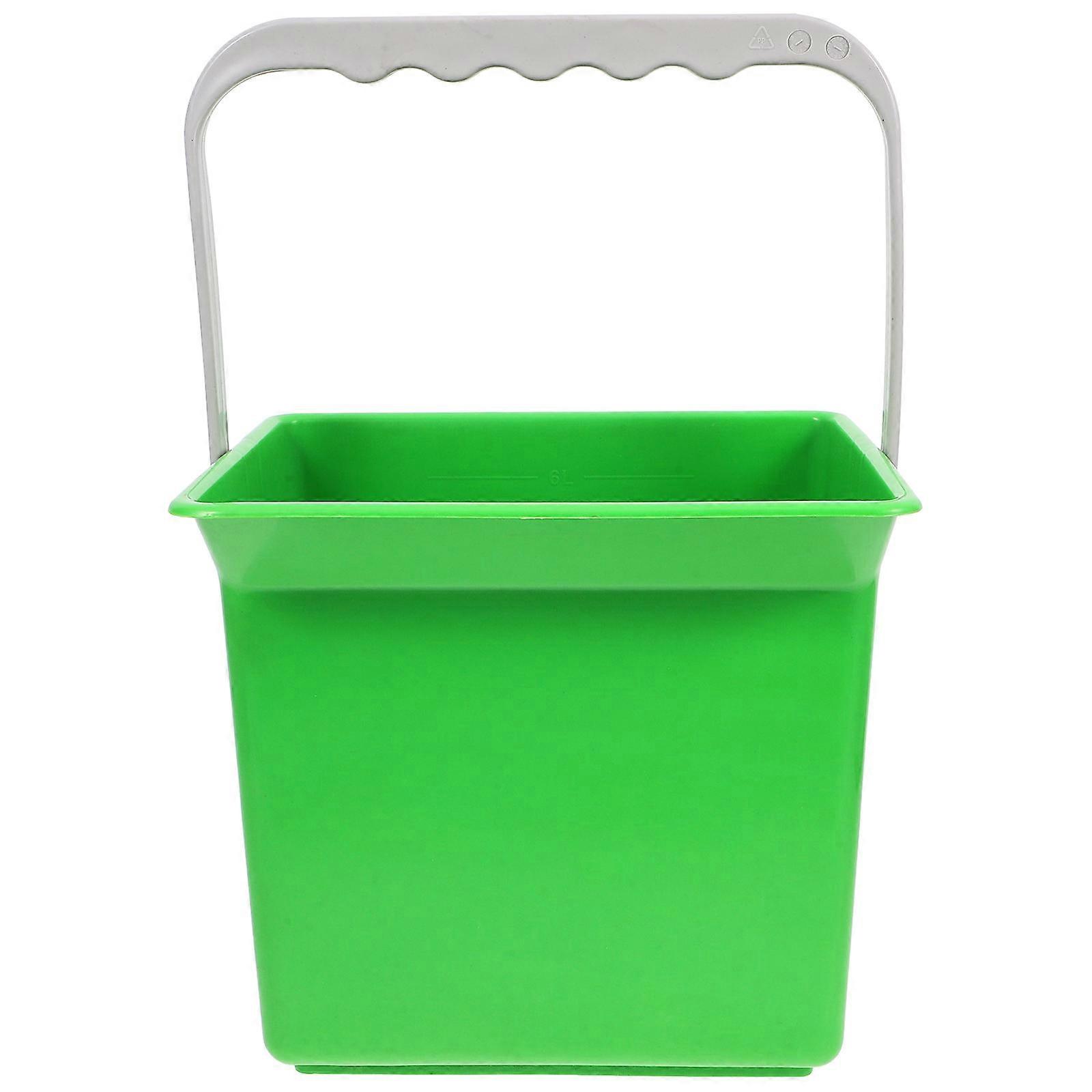 Plastic Bucket For Cleaning Rectangular Shape Car Use Water Measurement 1Pcs