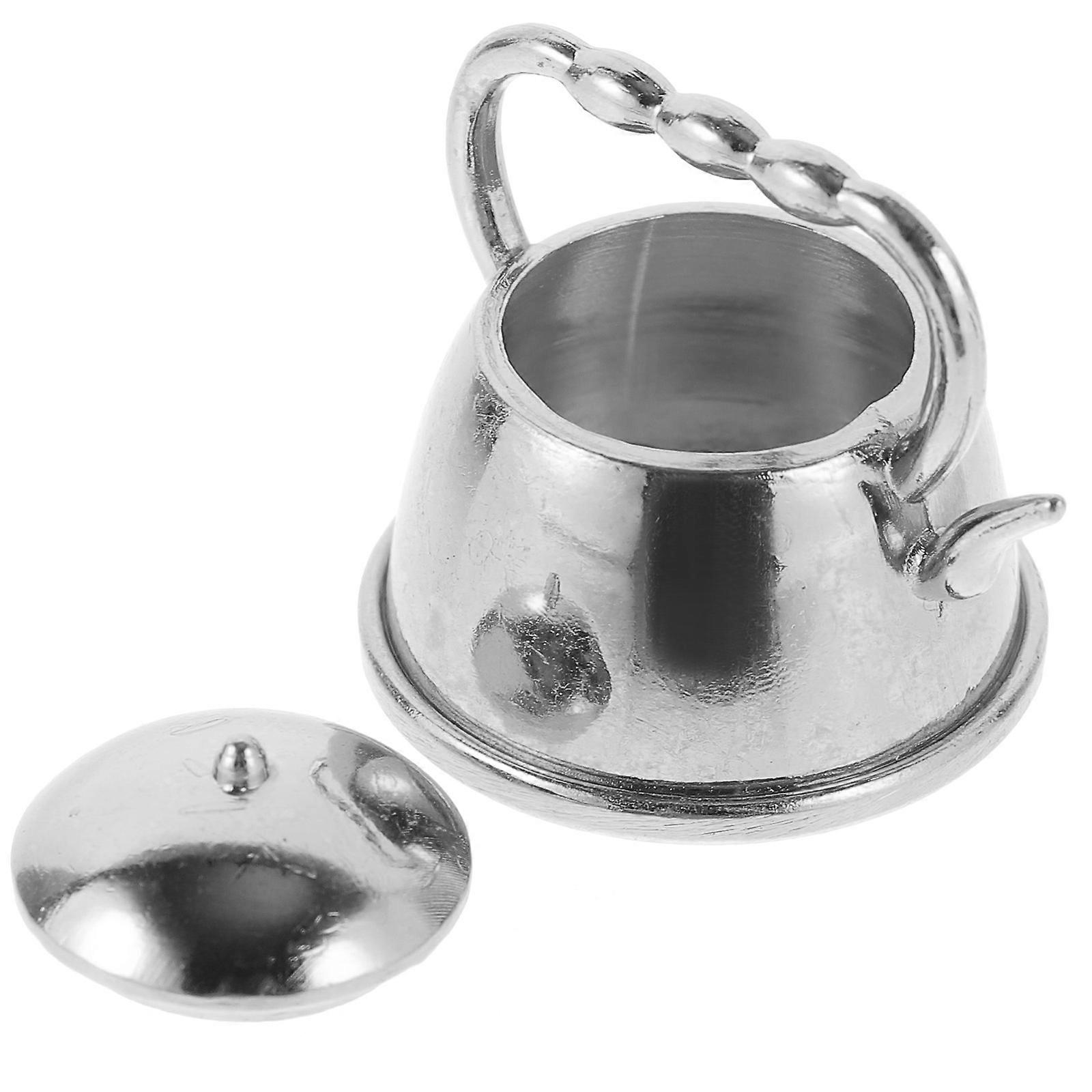 Miniature Metal Teapot Decor Retro Design Mini Tea Kettle Desktop Teapot For Home Office Unique For Dollhouse Collectors For Use