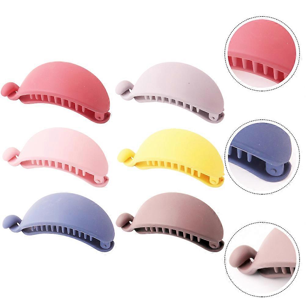 6PCS Banana Hair Clips Stylish Ponytail Holders Durable Hair Accessories for Women Easy to Use Chic Design