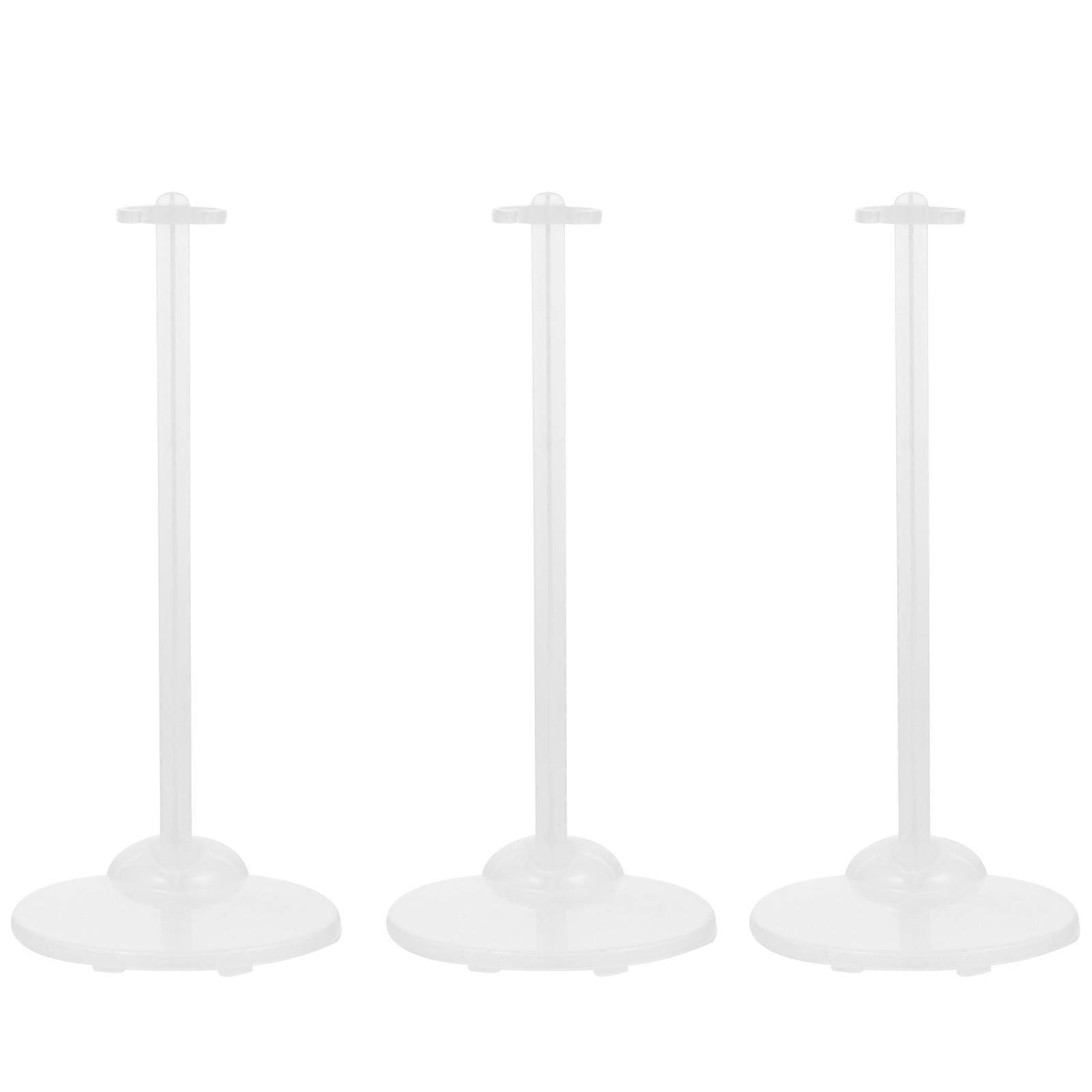Transparent Doll Display Stand with Support for Kids Room Storage 3 Pieces PP Material