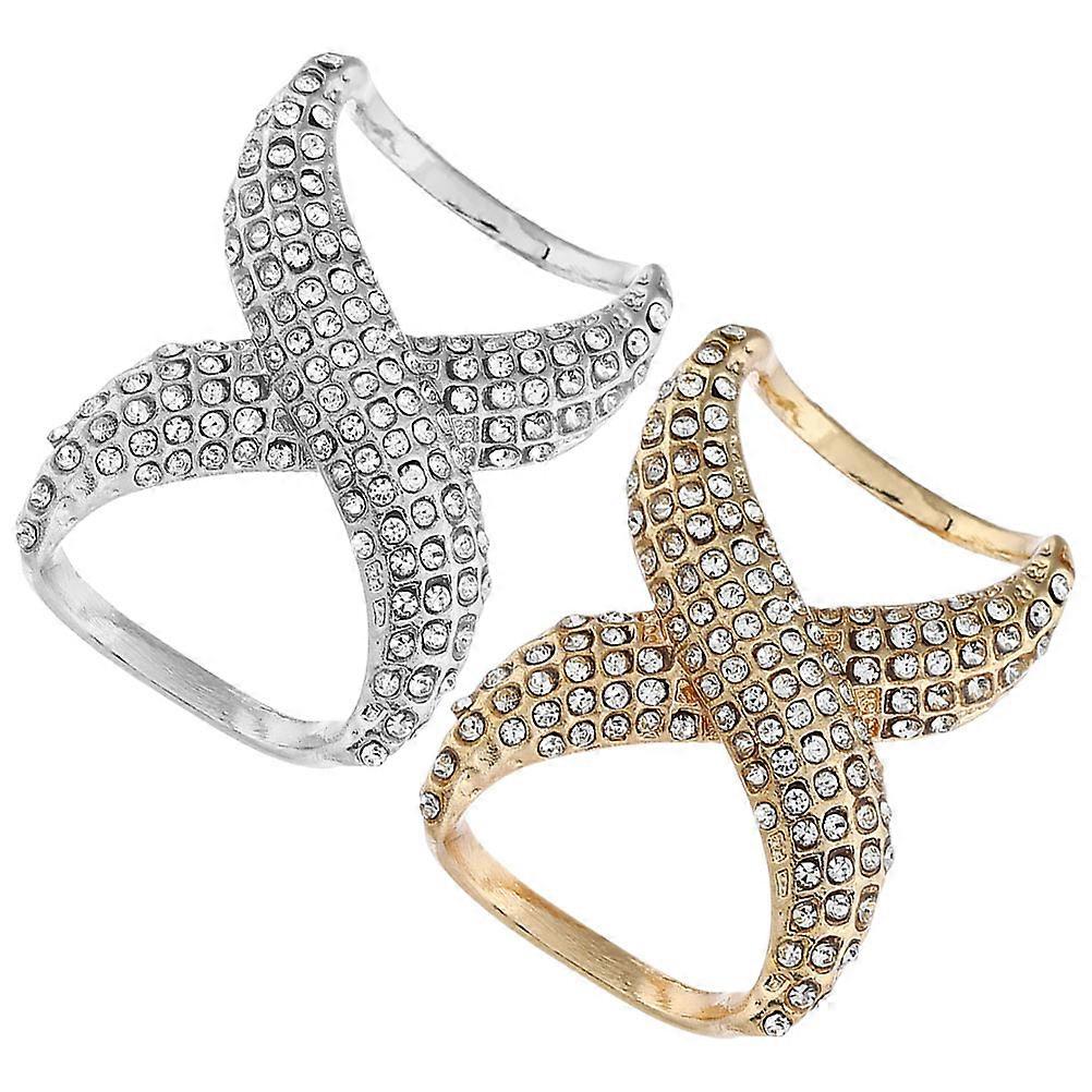Neckerchief Clip Rhinestone Scarf Rings For Weddings Dancing Parties 2Set