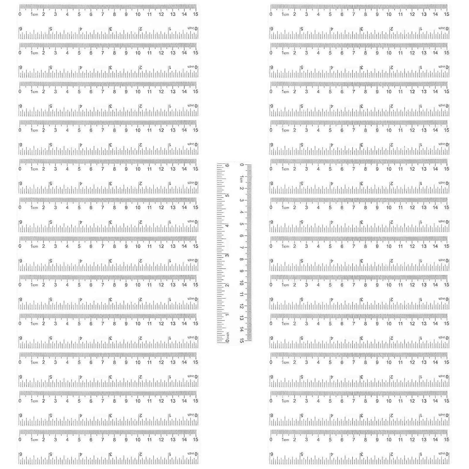 Drafting Ruler Clear Plastic Measuring Tools For Students 15.7X3X0.2CM 25Pcs