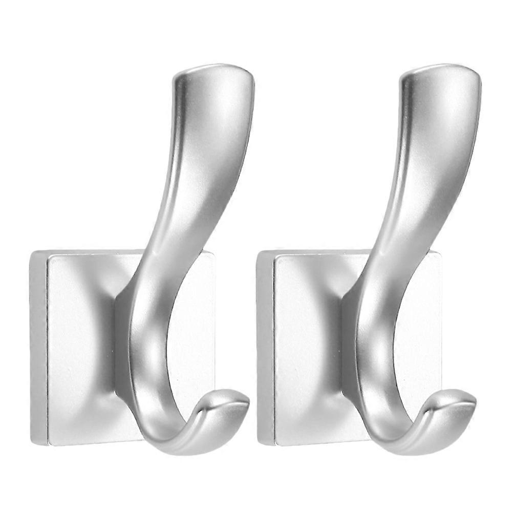 2pcs Wall Mounted Hooks for Towels, Coats – Space Saving Design, Smooth Finish for Bedroom, Bathroom, Kitchen Use