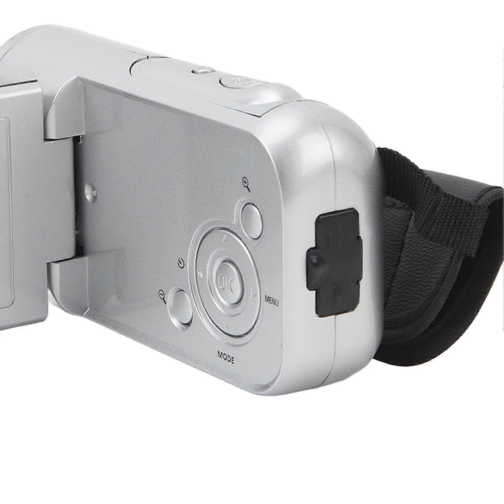Kids Video Camera 16MP 1080P HD 16X Zoom 2.0 Inch TFT Color Screen Digital Video Recorder for Vlogging Silver