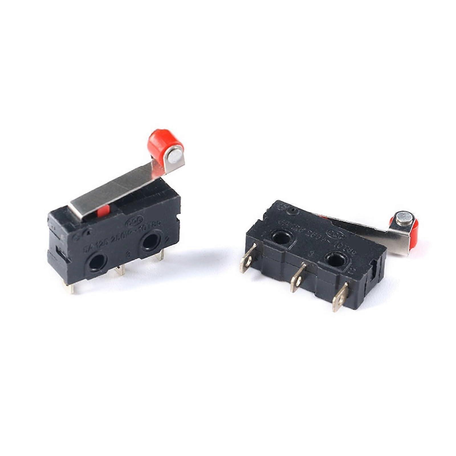 Micro switch 2 pieces 20 x 6 x 10 mm switch, roller lever arm, SPDT, normally open, closed, snap action