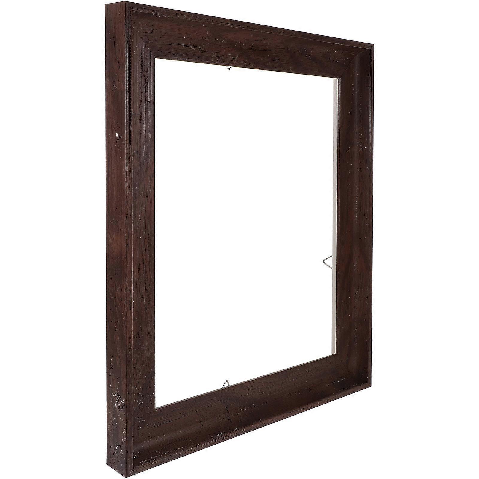 Frames For Oil Paintings Resin Canvas Frame Coffee Color Rectangular Shape Simple Look Wall Decoration 1Pcs