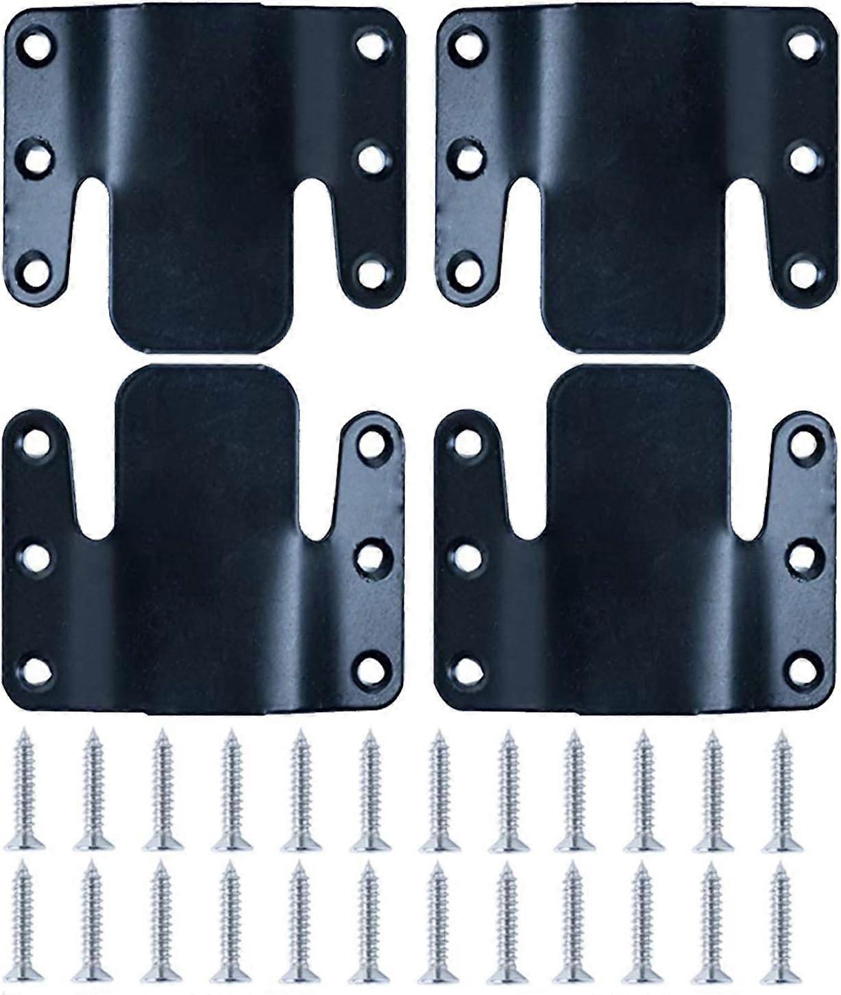 Universal Interlocking Sectional Sofa Connector Brackets with Hardware - 2 Sets, 4 Pieces