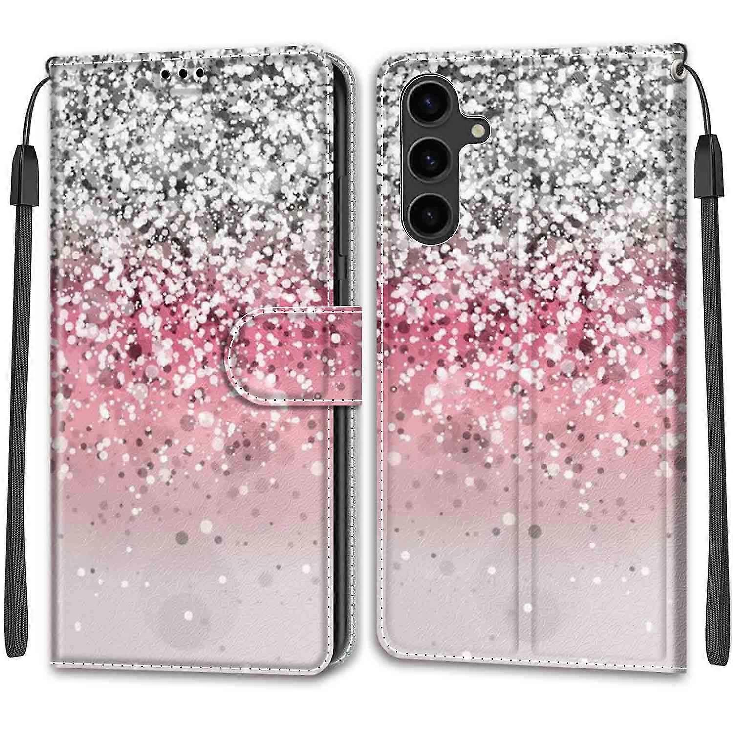 Shiny Leather Phone Case For Samsung Galaxy A26 5G A16 A13 5G/A24 4G/A20E A72 5G Book Cover Flip