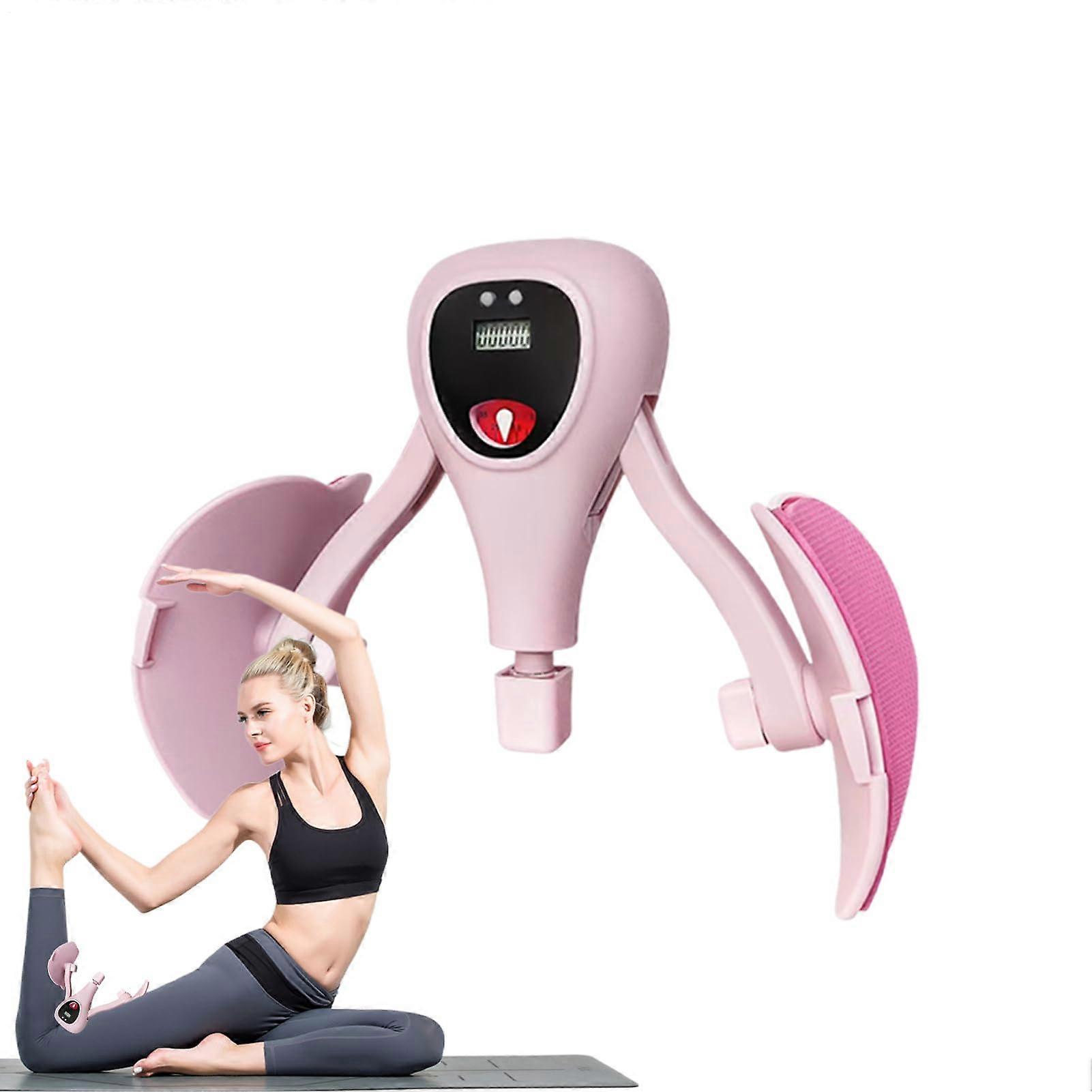 Thigh Trainer for Women, Thigh Muscle Trainer with Digital Display Inner Thigh Exercise Device pink