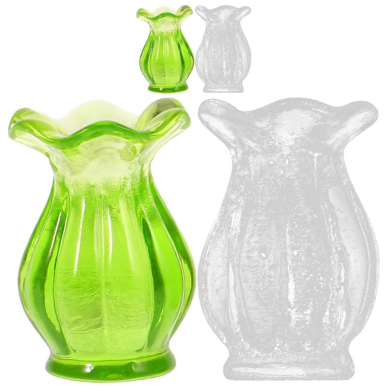 אגרטל מיניאטורי בית בובות סימולציה דקורטיבית סידור פרחים מינימליסטי משרד 4 יחידות