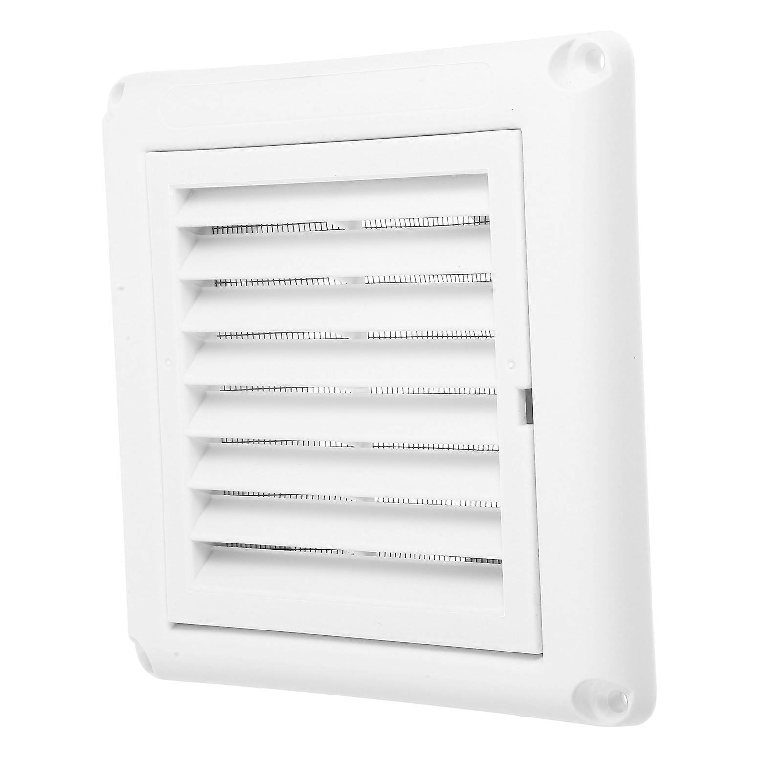 Square Vent Cover For Ceiling Exhaust Fan Vent Weather Protection Louvered Design White 1Pack