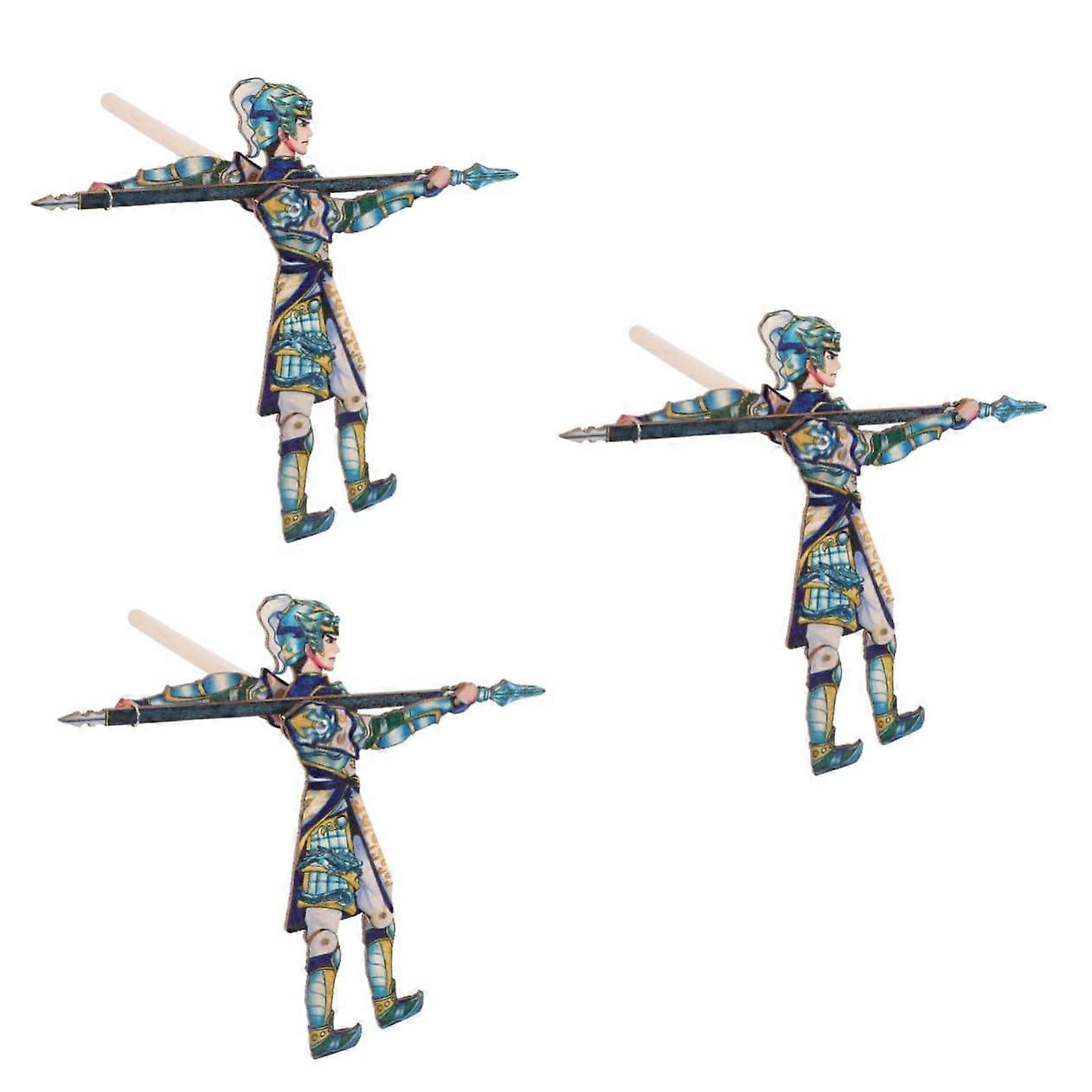 3 x Puppet Shadow Play Ornament, Traditional Shadow Game, Hand Puppets for Children