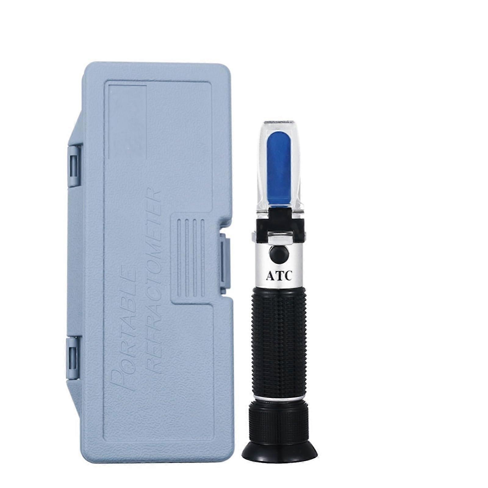 Handheld Sugar Meter ATC 110% Brix ABS Material Plastic Sugar Refractometer Sugar Content Tester with Packaging Precision Measurement A Black