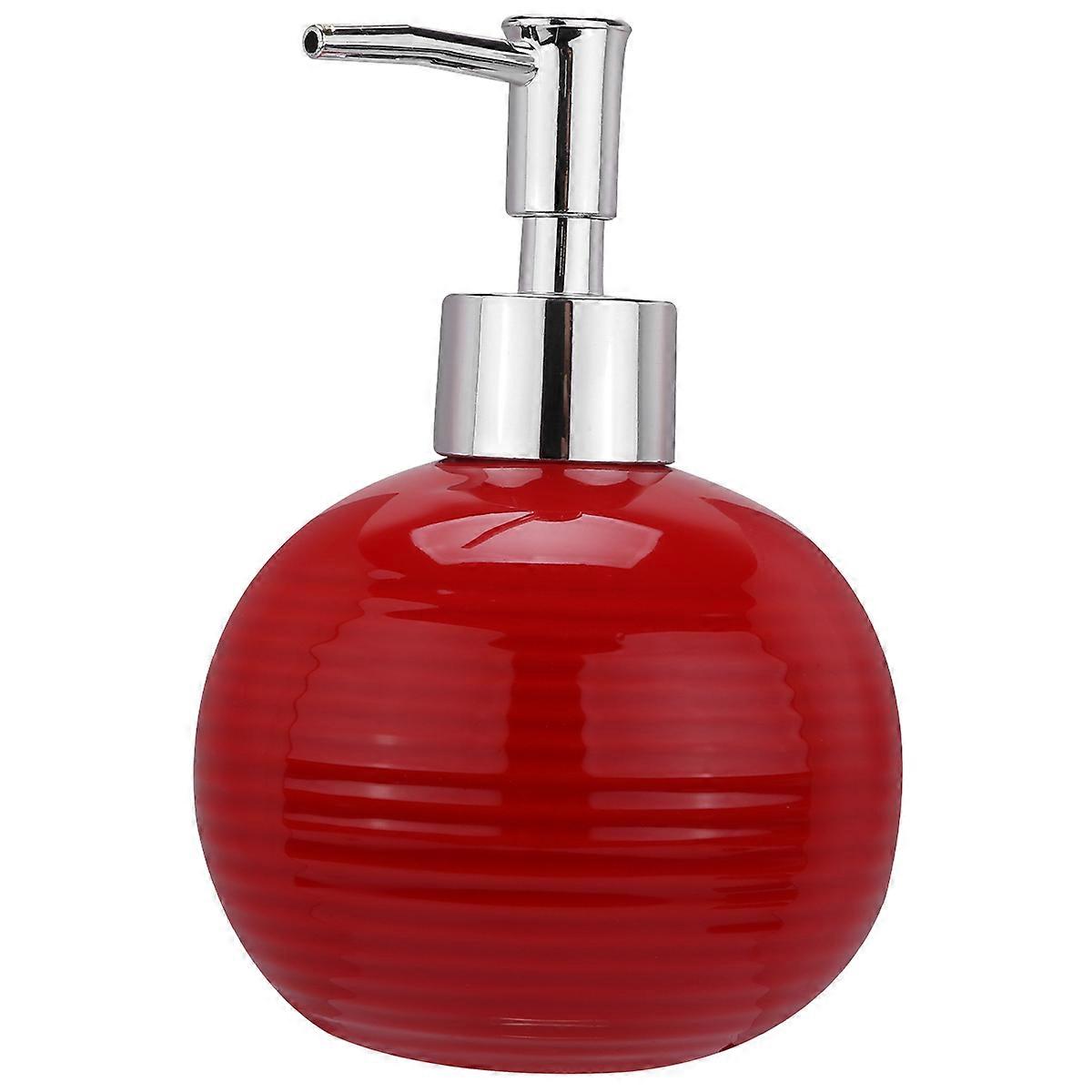 Manual Pump Bottles Press Bottle Design Camping Red 14x9x9 Cm 1Pc