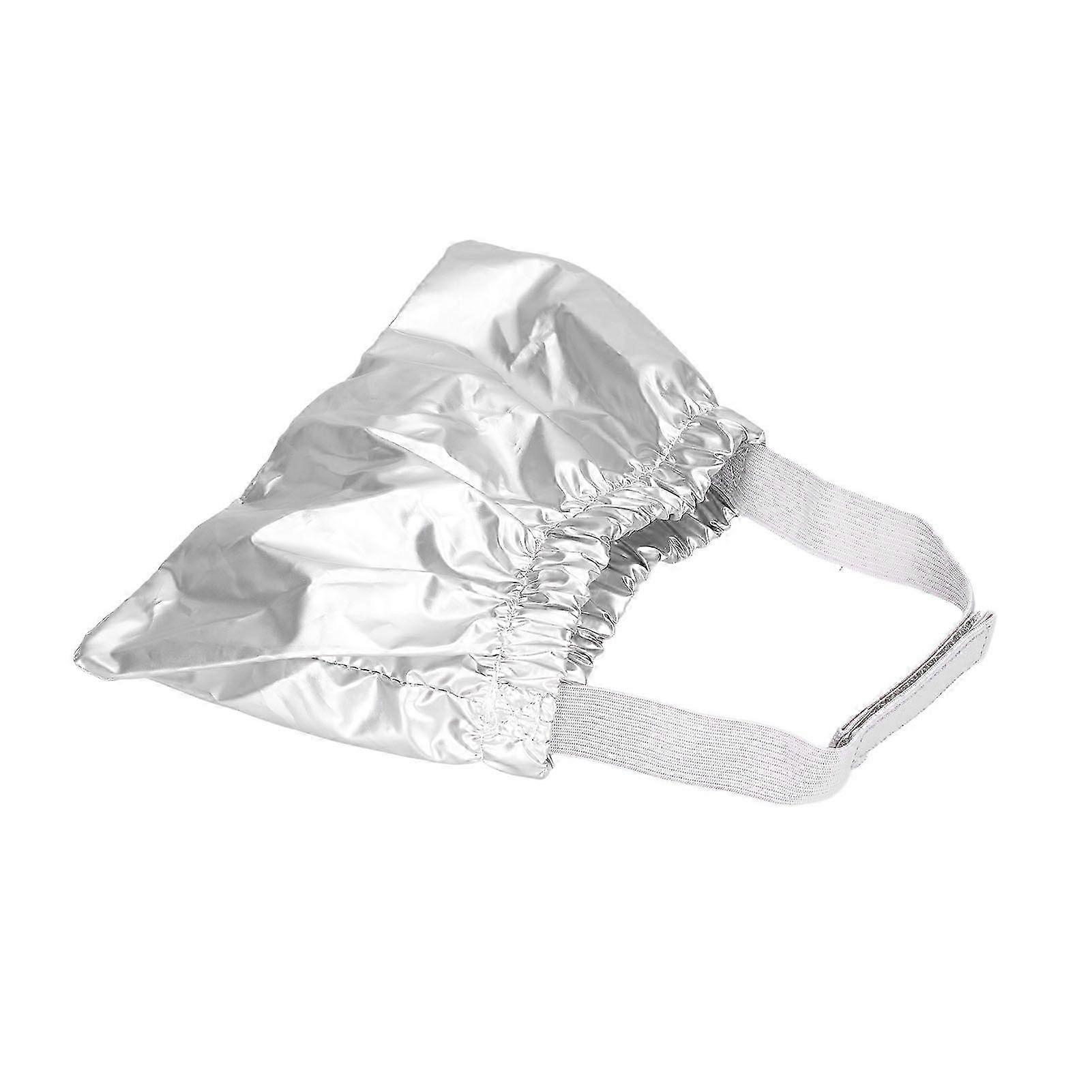 Waterproof Ear Protection Adjustable Breathable Polyester Pet Shower Hat for Dogs Silver M