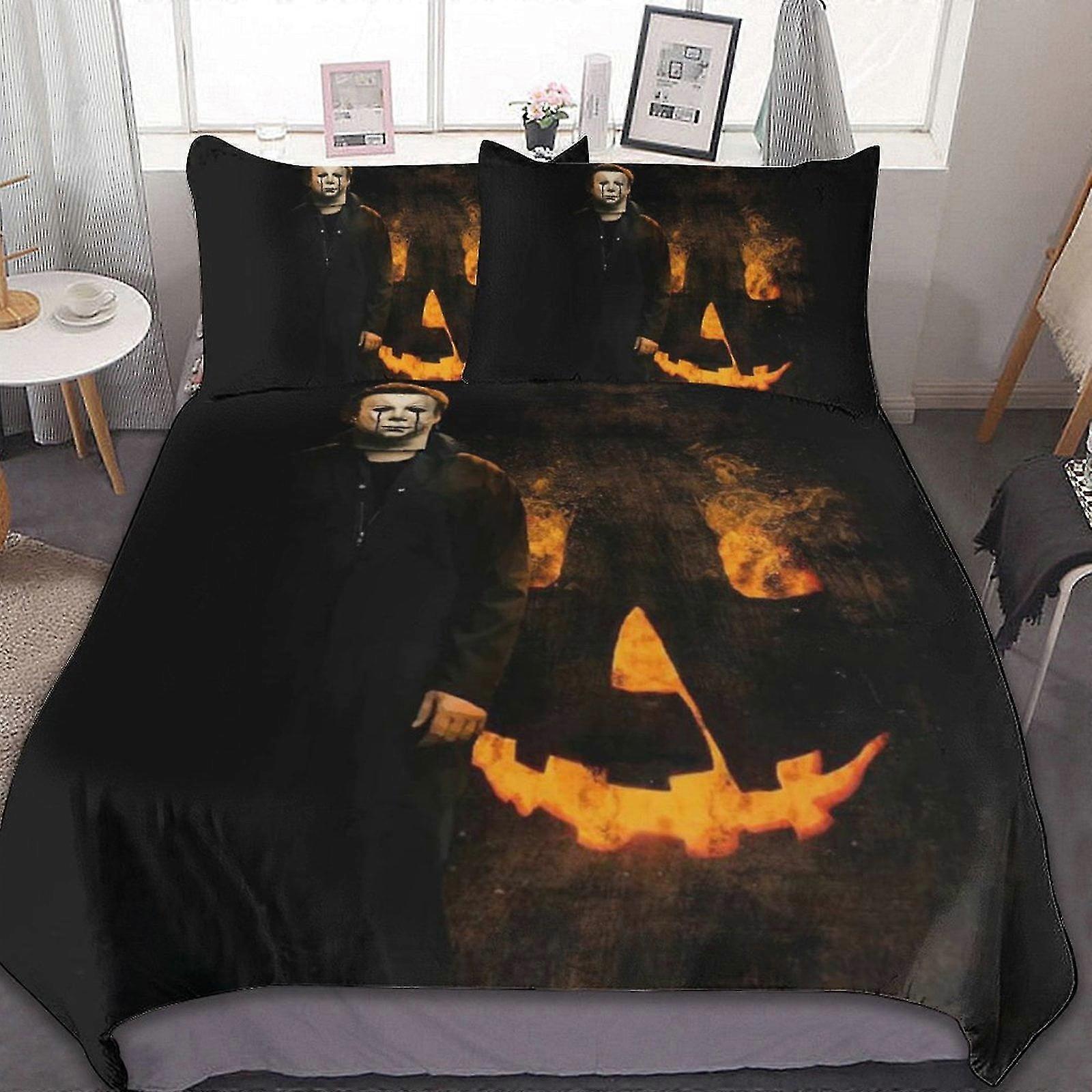 Halloween 3 Pcs Bed Sheets Set Breathable Duvet Cover with 2 Pillow Shams Soft All Seasons Bedding Set������ĳƷ��