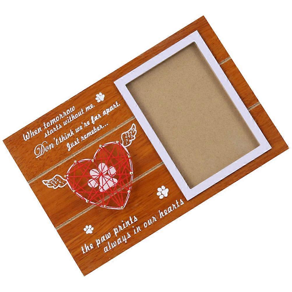 Wooden Picture Frame Pet Photo Display Tabletop Placement Multi Decoration 1Pack