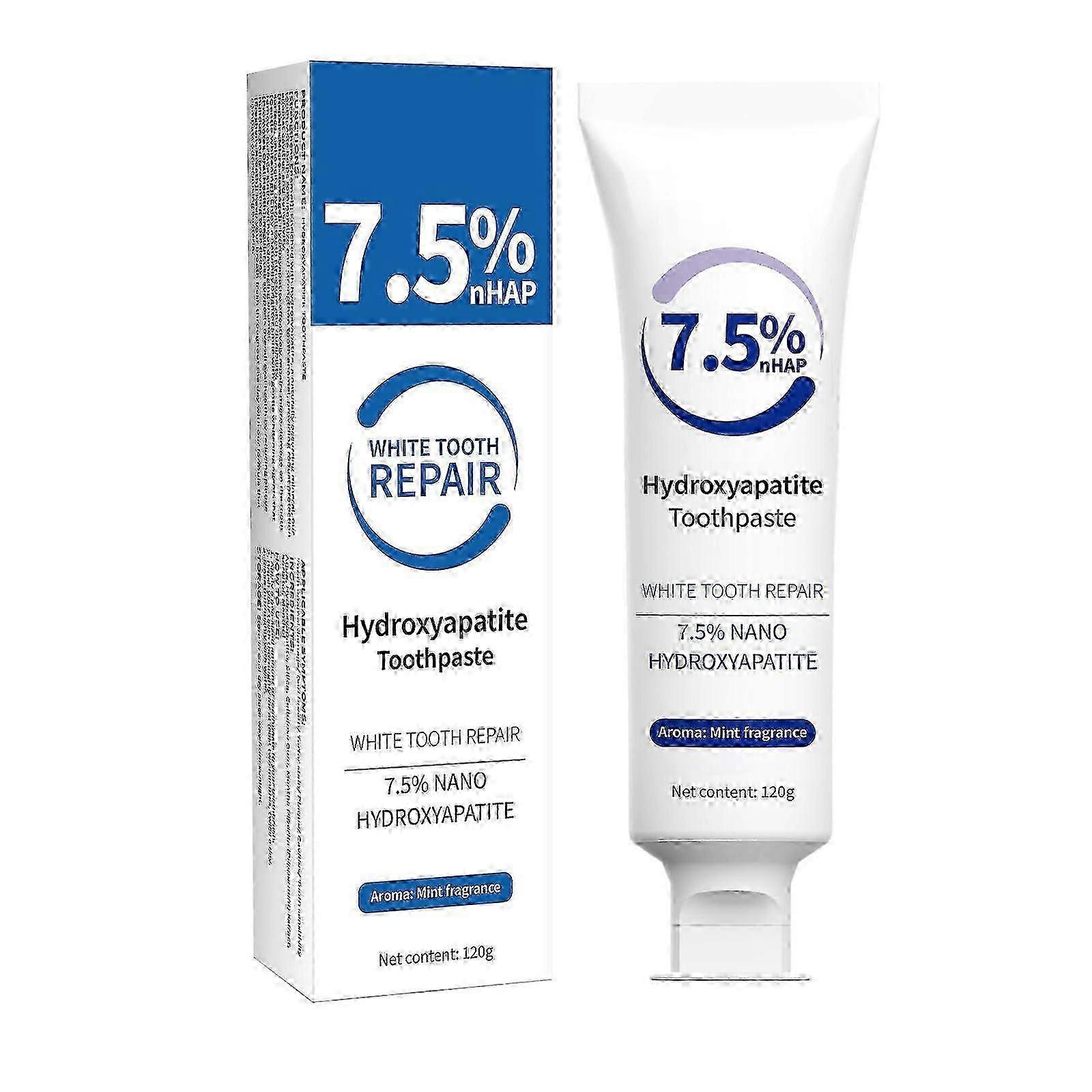 Hydroxyapatite Toothpaste for Advanced Enamel Protection, Fresh Breath, Oral Health, Fluoride-Free Gentle Mint Toothpaste, 4.23oz