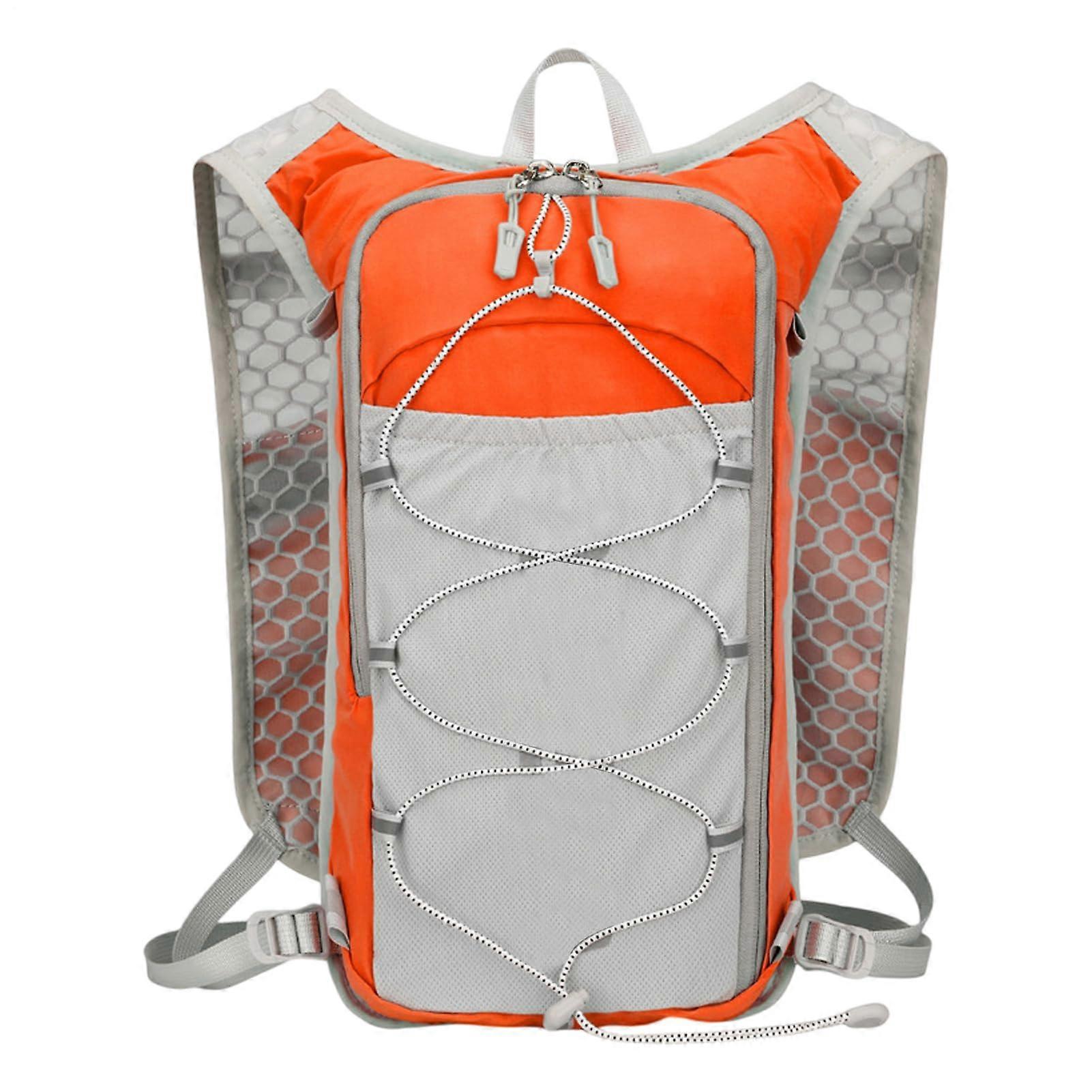 Hydration Rucksack - Water Backpack for Outdoor Use, Reflective Daypack for Cycling and Hiking, Unisex, Orange Color