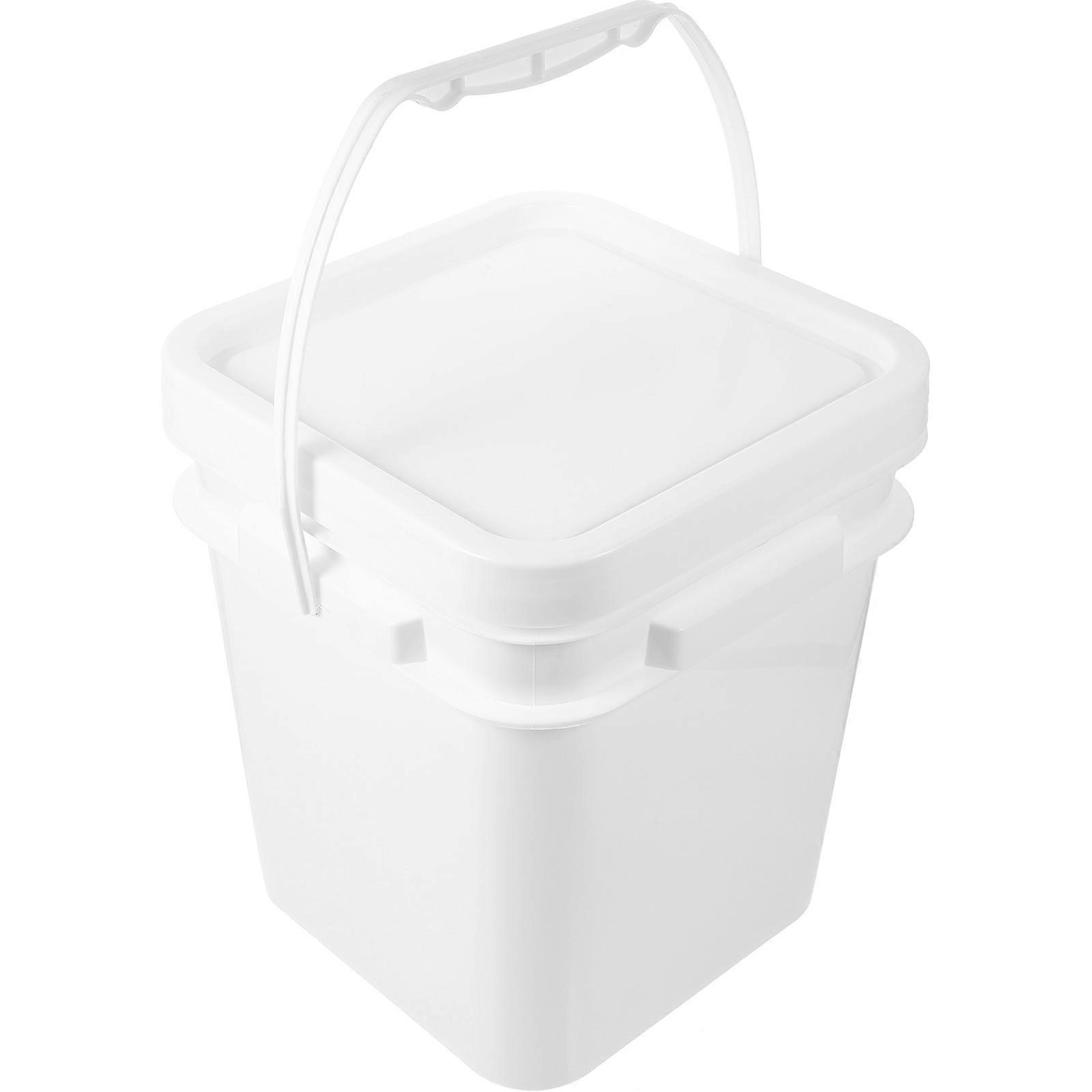 Square Buckets With Lids Food PP Material Multipurpose Storage Home Use 28.1X25cm 1Set
