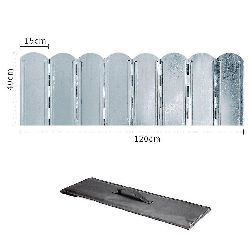 Folding Stove Windscreen 8 Plates Galvanized Camping Cooker Stove Windshield with Storage BagYMHC