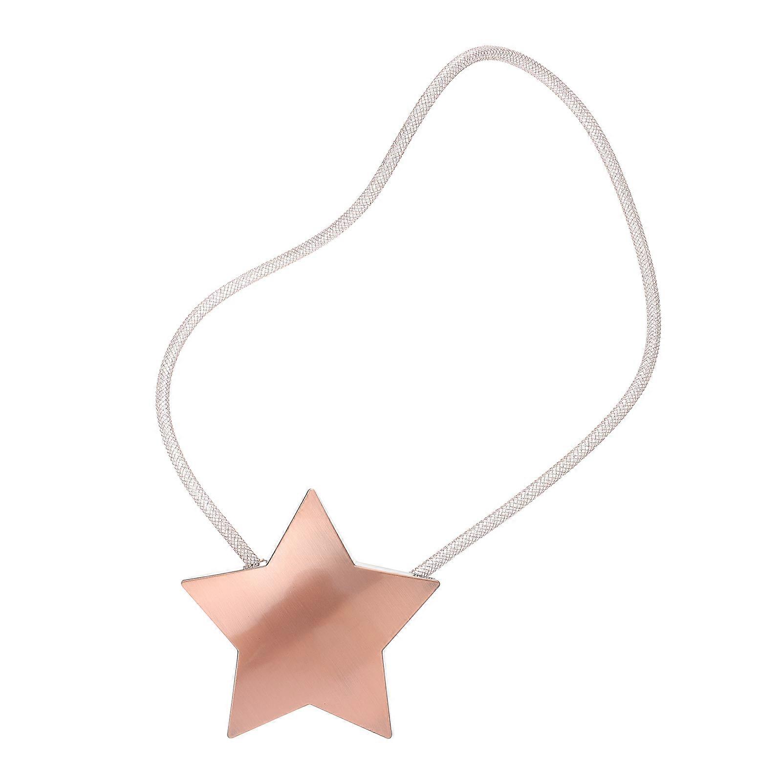 Magnetic Curtain Tiebacks Modern Style Star Shaped Holdbacks No Drill Installation Brown 6x6cm 1Pack