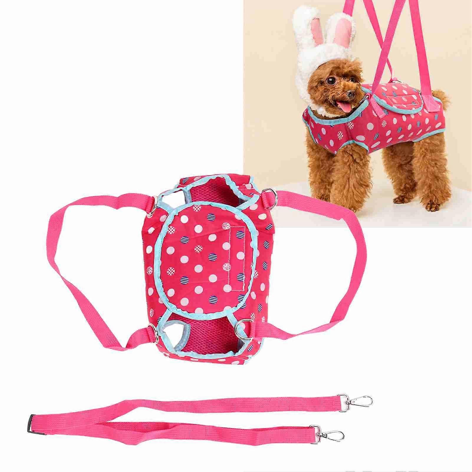 Dog Support Harness Single Shoulder Portable Breathable Rose S