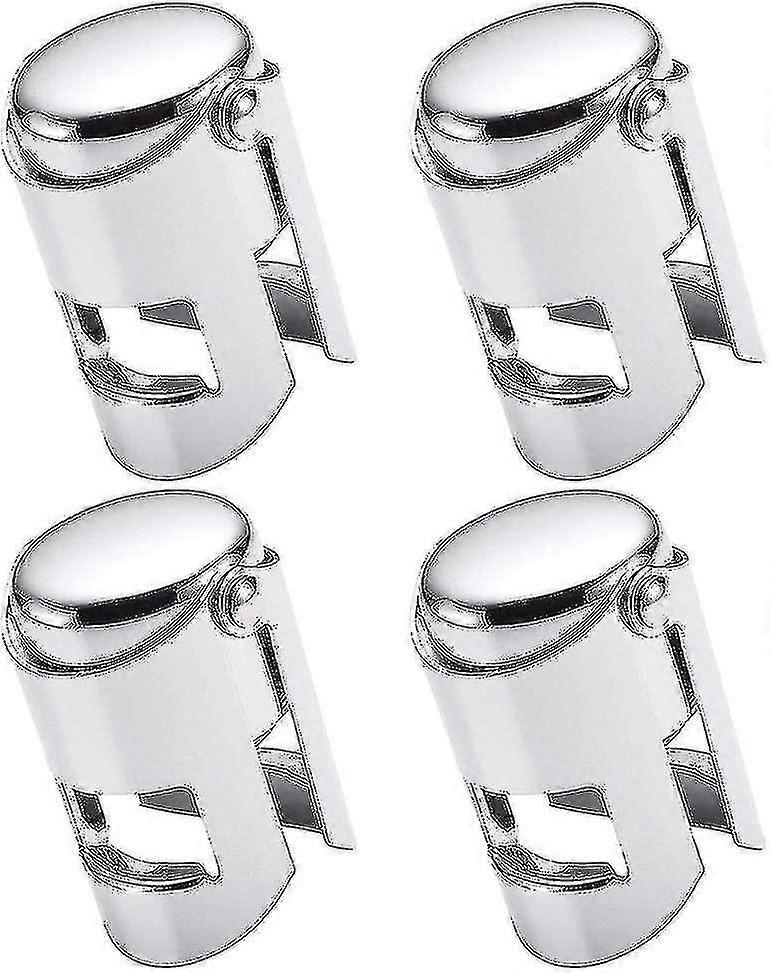 4パックステンレス鋼シャンパンコルク真空密封ワインボトルクロージャーギフト