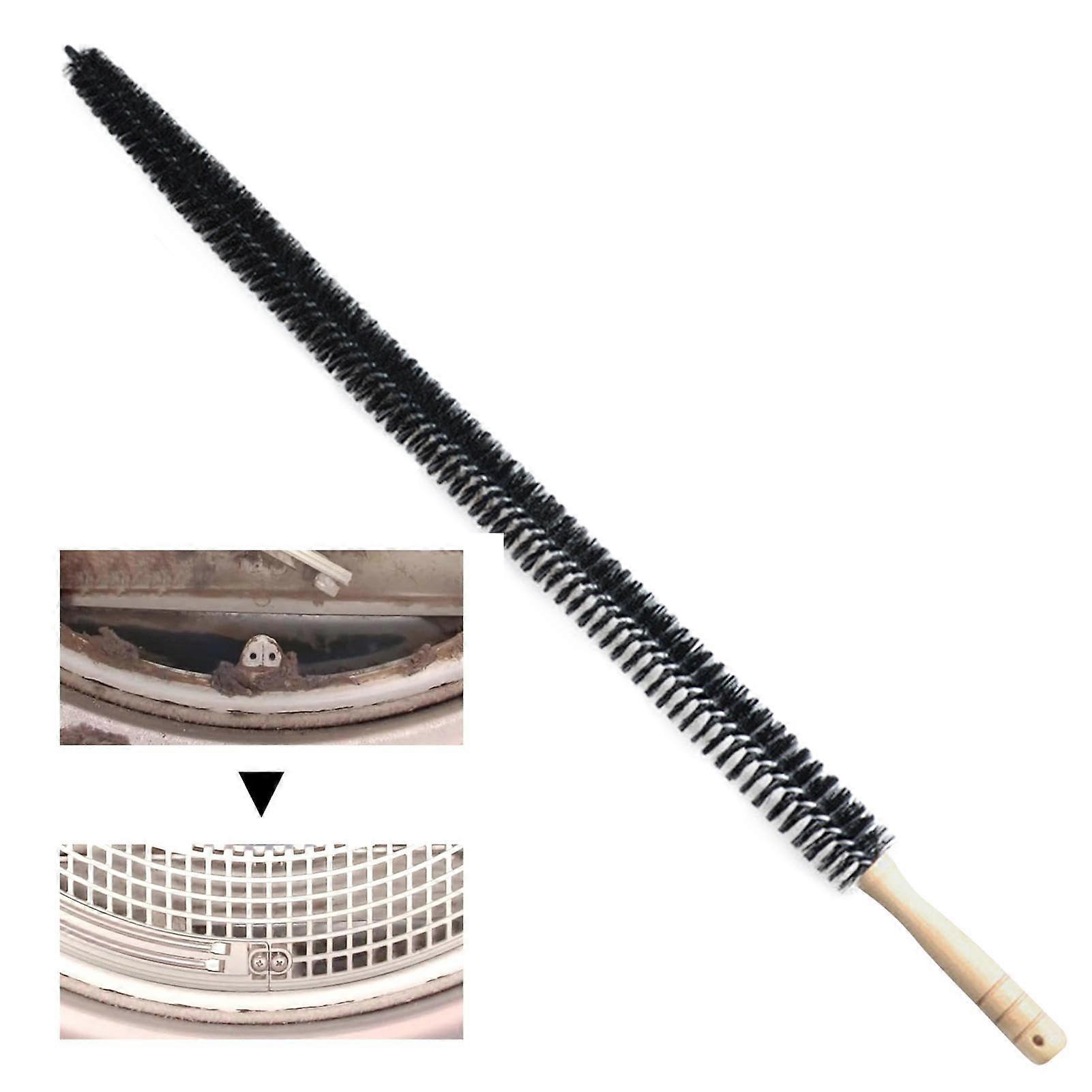 Washing Machine Cleaning Brush - Flexible Wool Dryer Brush for Radiator and Refrigerator Coil Cleaning, Reusable Design