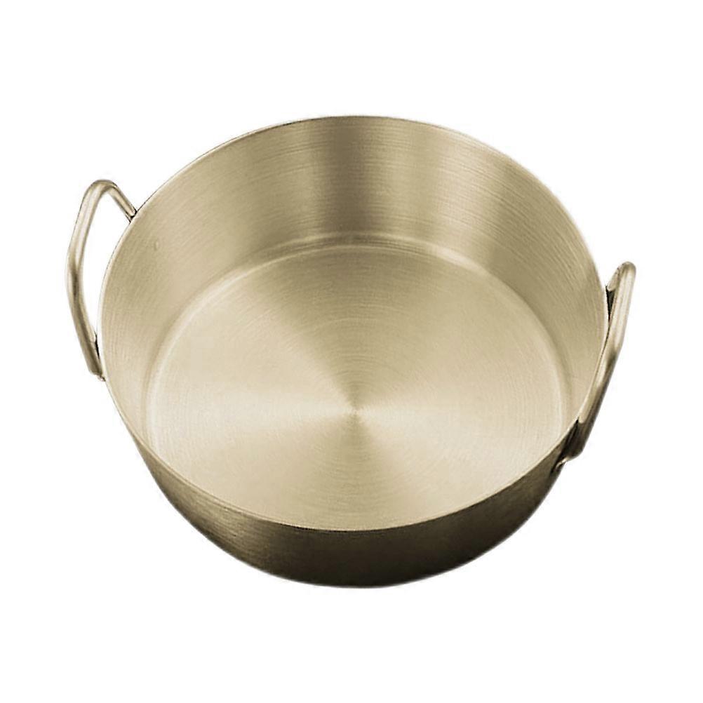 Golden Stainless Steel Dipping Bowls with Double Handles for Home Use and Outdoor Activities 4.5 inch