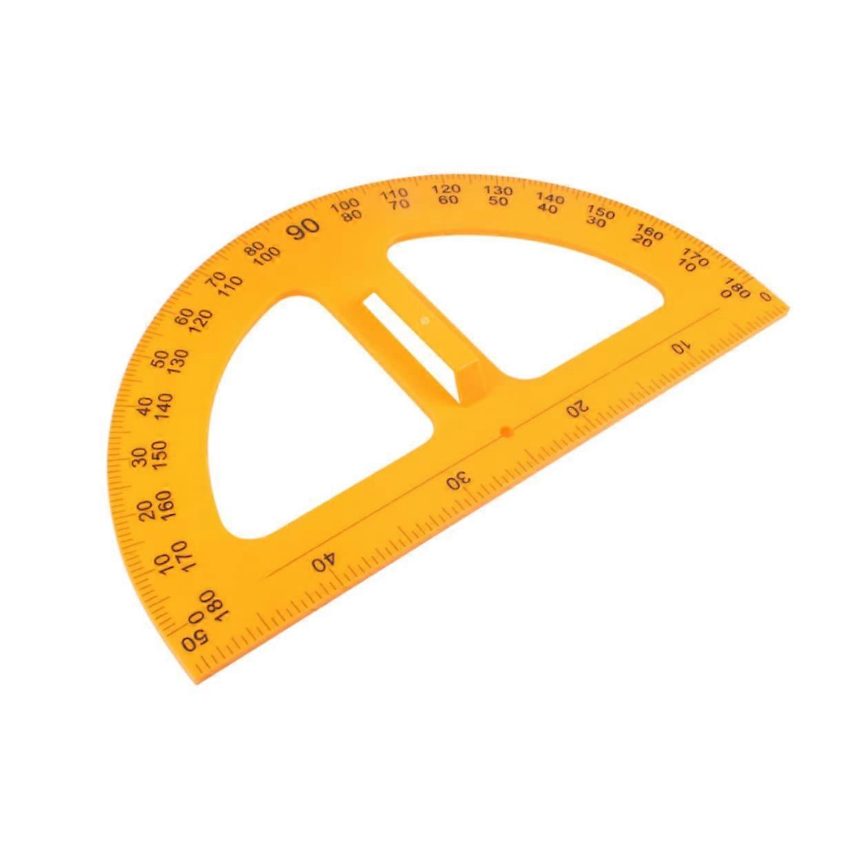 School Stationery Yellow Portable Geometry Ruler Protractor Set For Students And Teachers