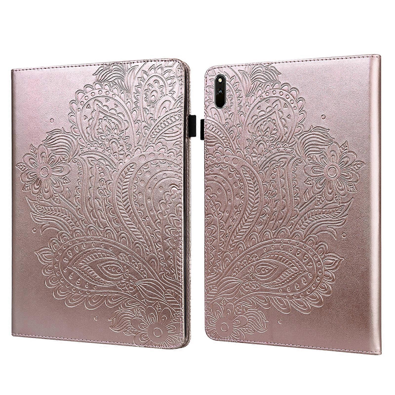 For Huawei MatePad Pro 10.8 2021 Peacock Embossed Pattern TPU + PU Leather Tablet Case