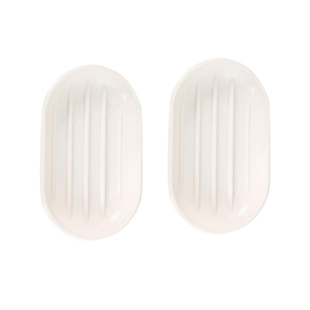 Oval Soap Holder Practical Pp Material Soap Box For Bathroom Kitchen And Shower Reduces Growth White Color