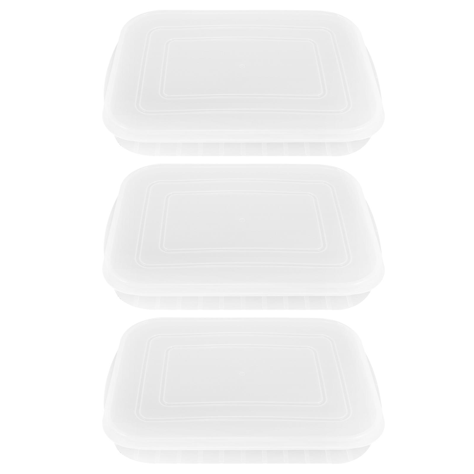 Airtight Bacon Keeper for Refrigerator Transparent Food Storage Container PE 3pcs Set