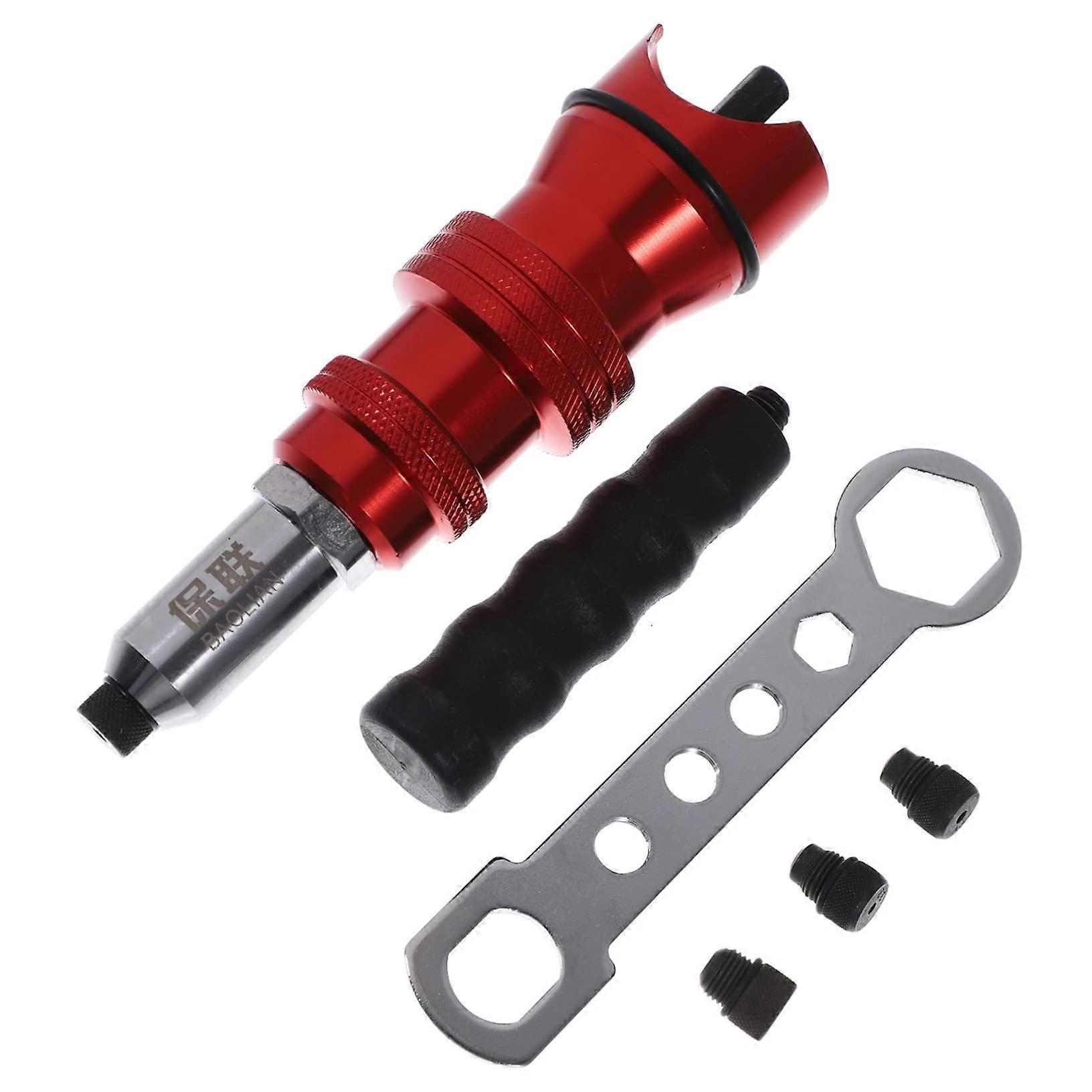 Set Cordless Rivet Nut Tool Adapter Aluminium Alloy Electric Rivet Insert Connector
